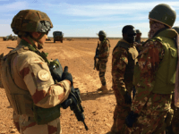 EU Army Africa Malian soldiers taking part in the 'Hawbi' tactical coordination operation and soldiers of the France's Barkhane mission patrol on November 2, 2017 in central Mali, in the border zone with Burkina Faso and Niger as a joint anti-jihadist force linking countries in the Sahel began operations on November 1. The …