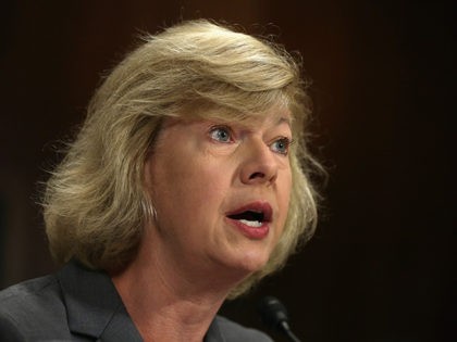 WASHINGTON, DC - JULY 15: U.S. Sen. Tammy Baldwin (D-WI) testifies during a hearing before the Senate Judiciary Committee July 15, 2014 on Capitol Hill in Washington, DC. The hearing was to examine "S.1696, The Women's Health Protection Act: Removing Barriers to Constitutionally Protected Reproductive Rights." (Photo by Alex Wong/Getty …