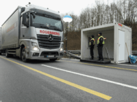 GettyImages-507222058 PASSAU, GERMANY - JANUARY 28: German federal police control cars on the A3 highway near the border to Austria on a section used by arriving migrants and refugees on January 28, 2016 near Passau, Germany. The flow of migrants arriving in Passau has dropped to between 500 and 1,000 per …