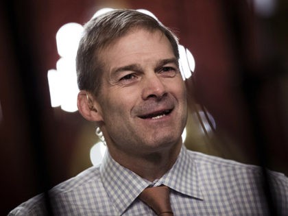 WASHINGTON, DC - DECEMBER 4: House Freedom Caucus member Rep. Jim Jordan (R-OH) speaks during a live television broadcast on Capitol Hill, December 4, 2017 in Washington, DC. The House voted to formally send their tax reform bill to a joint conference committee with the Senate, where they will try …