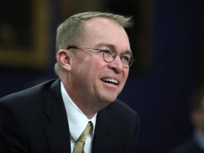 WASHINGTON, DC - APRIL 18: Office of Management and Budget Director Mick Mulvaney testifies during a House Appropriations Committee hearing on Capitol Hill, April 18, 2018 in Washington, DC. The committee is hearing testimony on President Donald Trump's FY2019 budget request for the Office of Management and Budget. (Photo by …