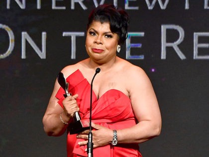 BEVERLY HILLS, CA - MAY 22: Honoree April Ryan speaks onstage at the 43rd Annual Gracie Aw