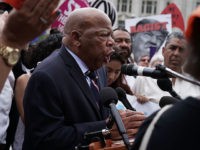 Activists Protest Trump Policy Of Separating Immigrant Children And Families WASHINGTON, DC - JUNE 13: U.S. Rep. John Lewis (D-GA) speaks during a protest June 13, 2018 in Washington, DC. Democratic congressional members joined actives to protest "the Trump administration's policy to separate children from their parents at the border." (Photo by Alex Wong/Getty Images)