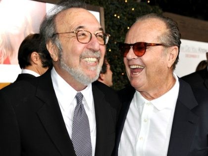 Writer/director/producer James L. Brooks (L) and actor Jack Nicholson arrive at the premie