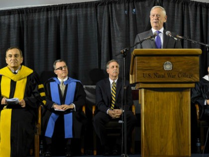 Defense Secretary James N. Mattis addresses U.S. Naval War College class of 2018 graduates