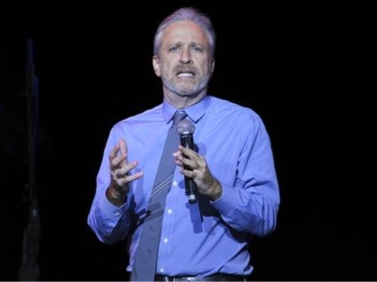 Comedian Jon Stewart performs on stage during the 11th Annual Stand Up for Heroes benefit,
