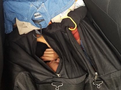 Mexican illegal aliens stuffed in duffel bags. (Photo: U.S. Border Patrol/Laredo Sector)