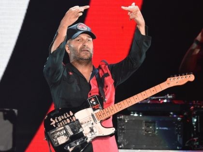 Tom Morello of Prophets of Rage performs onstage at KROQ Almost Acoustic Christmas 2017 at