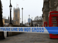 Police London TOPSHOT - A police security cordon remains around the Houses of Parliament on March 23, 2017 in London. Seven people have been arrested including in London and Birmingham over Wednesday's terror attack at the British parliament, the police said on today, revising down the number of victims to three people. …
