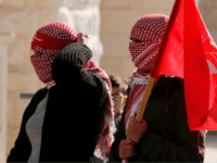 Female Palestinian protestors take part in clashes with Israeli forces following a demonstration by the Popular Front for the Liberation of Palestine (PFLP) in Bethlehem in the Israeli occupied West Bank, on December 16, 2017, as protests continue in the region amid anger over the US president's recognition of Jerusalem …