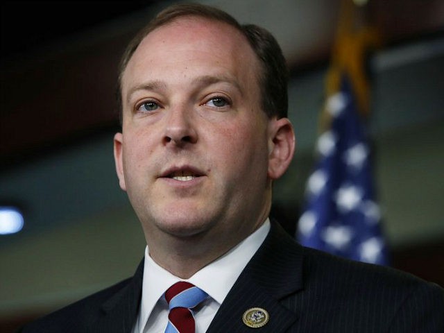 Rep. Lee Zeldin, R-N.Y., speaks during a news conference, with other House members, where they called for a second prosecutor to investigate the Dept. of Justice and FBI, Tuesday, May 22, 2018, on Capitol Hill in Washington. (AP Photo/Jacquelyn Martin)