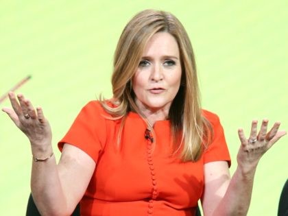 Samantha Bee speaks onstage during TBS's Full Frontal with Samantha Bee panel as part