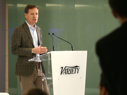 Frederique Constant CEO Peter Stas speaks onstage during the Variety and UN Women's p