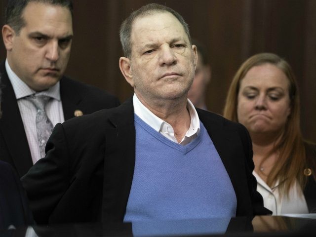 In this May 25, 2018 file photo, Harvey Weinstein listens during a court proceeding in New York. Weinstein won't testify before the New York grand jury that's weighing whether to indict him on rape and other sex charges. A statement issued through a spokesman Wednesday, May 30, says Weinstein's lawyers …