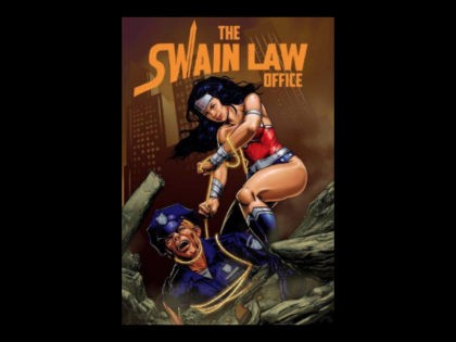 Attorney Sarah Swain, the Democratic nominee for Kansas attorney general, is being criticized within her own Party and is facing pressure to drop out of the race because she displays a poster in her law office of Wonder Woman putting a lasso around a police officer's neck.