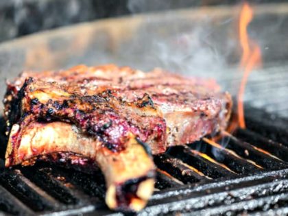 grilled rib eye steak