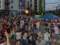 portland PORTLAND, CA - JUNE 19: A loud cheer comes out the moments of silence at the end of the vigil at OccupyICEPDX, just in front of the ICE Portland Headquarters in SW Maccadam on June 19, 2018, in Portland, OR. (Photo by Diego G Diaz/Icon Sportswire via Getty Images)