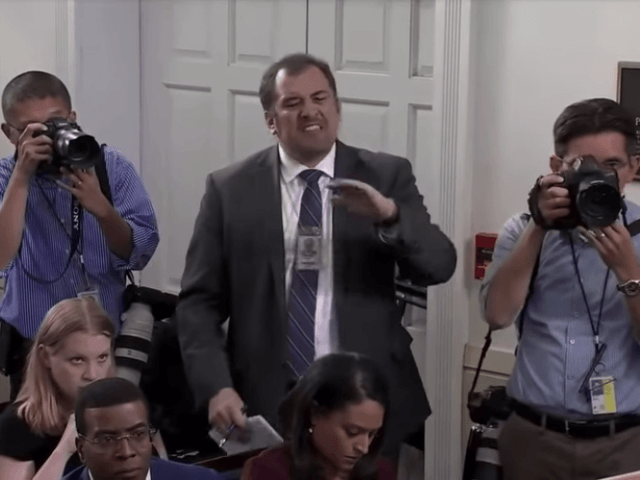 CNN analyst and Playboy reporter Brian Karem melted down over the issue of immigration Wednesday at the White House briefing.