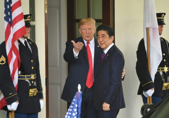 Trump says 'all ready' for Kim summit, as he hosts Japan PM