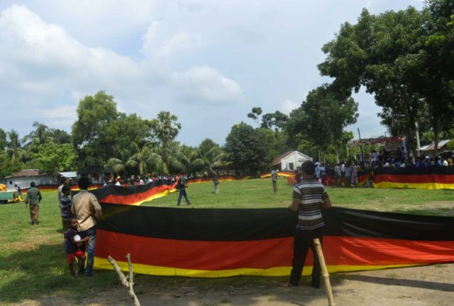 Bangladesh World Cup megafan unfurls miles-long Germany flag