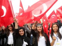 People wave Turkish flags as they hold a commemoration at the mausoleum of Mustafa Kemal Ataturk, Turkey's first president From Ataturk to Erdogan: Five things to know about modern Turkey