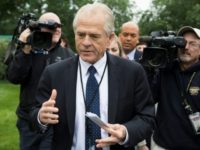 White House Director of Trade Policy Peter Navarro (C), seen here on June 4, 2018, said the administration's policies would "defend the crown jewels of American technology from China's aggresive behavior" White House Director of Trade Policy Peter Navarro (C), seen here on June 4, 2018, said the administration's policies would "defend the crown jewels of American technology from China's aggresive behavior"