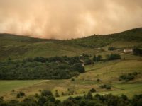 Police have declared the fire, which is still spreading across the moorland, a "major incident" Police have declared the fire, which is still spreading across the moorland, a "major incident"