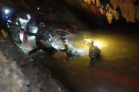Rescue teams attempted to reach deeper into the chambers of Tham Luang cave in hope of locating the boys