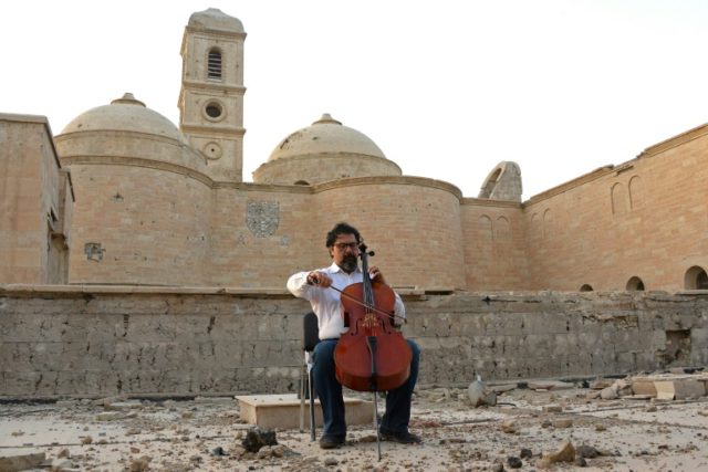 Cellist brings sounds of 'peace, coexistence' to ruins of Iraq's Mosul