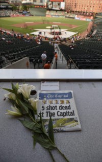 Orioles pay tribute to 5 shooting victims at Capital Gazette