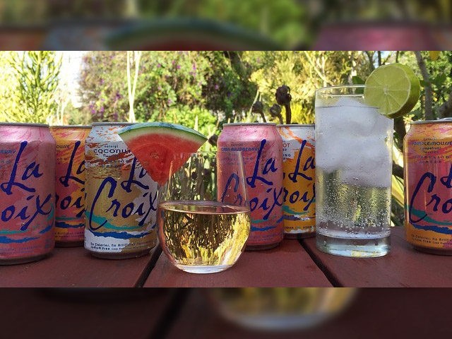 La Croix sparkling water.