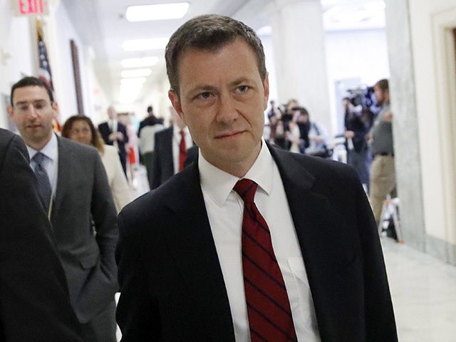 Peter Strzok, center, the FBI agent facing criticism following a series of anti-Trump text