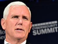 Vice President Mike Pence speaks at the Department of Homeland Security National Cybersecurity Summit in New York, Tuesday, July 31, 2018. DHS is creating a center aimed at guarding energy companies, banks and other industries against cyberattacks. ( Vice President Mike Pence speaks at the Department of Homeland Security National Cybersecurity Summit in New York, Tuesday, July 31, 2018. DHS is creating a center aimed at guarding energy companies, banks and other industries against cyberattacks.