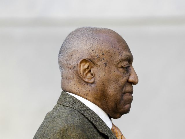 Bill Cosby arrives for his sexual assault trial, Monday, April 23, 2018, at the Montgomery