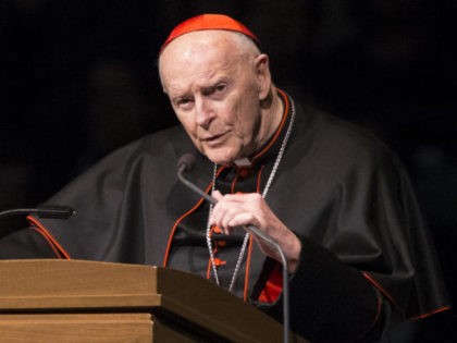 In this Wednesday, March 4, 2015, file photo, Cardinal Theodore Edgar McCarrick speaks dur