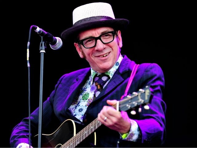 Elvis Costello performs during day 3 of the Hard Rock Calling festival held in Hyde Park o