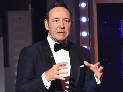 NEW YORK, NY - JUNE 11: Host Kevin Spacey speaks onstage during the 2017 Tony Awards at Ra
