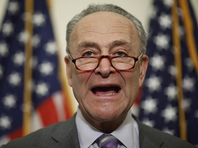 WASHINGTON, DC - MAY 22: Senate Minority Leader Chuck Schumer speaks at a news conference