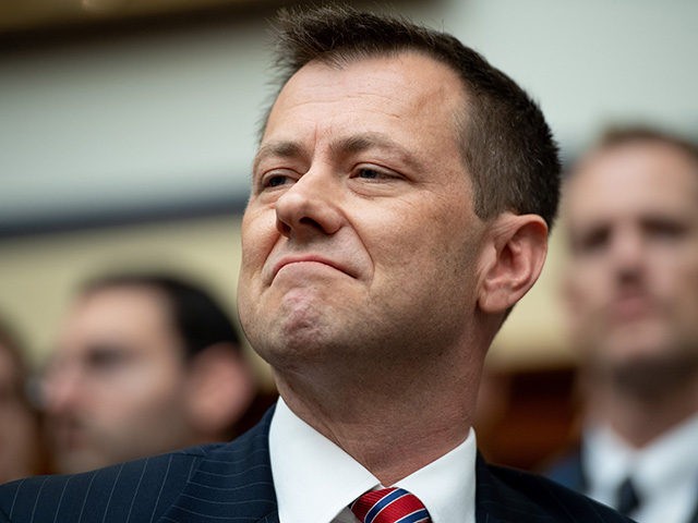 Deputy Assistant FBI Director Peter Strzok testifies on FBI and Department of Justice actions during the 2016 Presidential election during a House Joint committee hearing on Capitol Hill in Washington, DC, July 12, 2018. - An FBI agent assailed as biased by Donald Trump after it emerged he railed against …