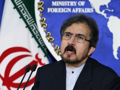 Iranian foreign ministry spokesman, Bahram Ghasemi speaks during a press conference on Aug