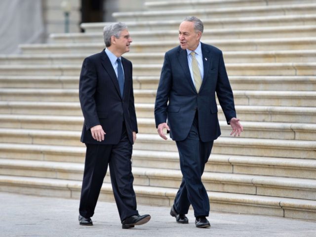 Merrick Garland Schuck Schumer (Brendan Smialowski / AFP / Getty)