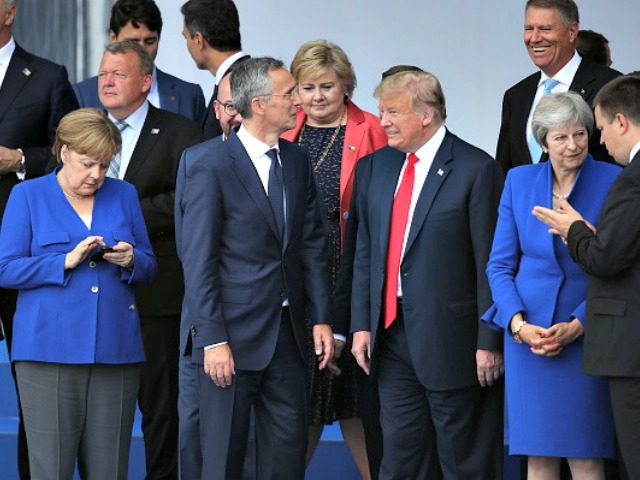 NATO Summit In Brussels - Day Two BRUSSELS, BELGIUM - JULY 12: U.S. President Donald Trump