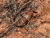 Ordnance 1 MK2 37mm unexploded ordnance round found by Border Patrol agent near Arizona-Mexico border. (Photo: U.S. Border Patrol/Tucson Sector)