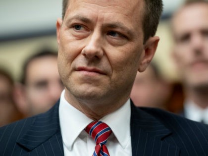 Deputy Assistant FBI Director Peter Strzok testifies on FBI and Department of Justice actions during the 2016 Presidential election during a House Joint committee hearing on Capitol Hill in Washington, DC, July 12, 2018. - An FBI agent assailed as biased by Donald Trump after it emerged he railed against …