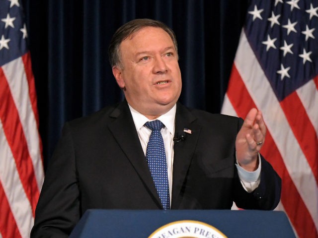 U. S. Secretary of State Mike Pompeo speaks at the Ronald Reagan Presidential Library, Sun