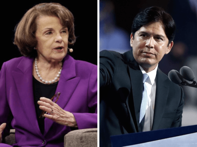 Dianne Feinstein and Kevin de Leon (Associated Press and Getty)