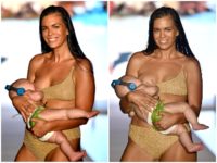 Swimsuitbreatfeeding1 A model walks the runway for the 2018 Sports Illustrated Swimsuit show at PARAISO during Miami Swim Week at The W Hotel South Beach on July 15, 2018 in Miami, Florida. (Photo by Frazer Harrison/Getty Images for Sports Illustrated)
