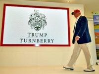 Trump at Turnberry YR, SCOTLAND - JULY 30: Republican Presidential Candidate Donald Trump visits his Scottish golf course Turnberry on July 30, 2015 in Ayr, Scotland. Donald Trump answered questions from the media at a press conference.