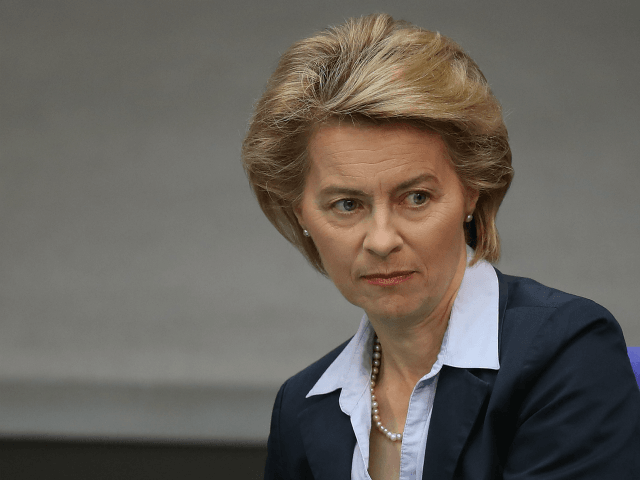 BERLIN, GERMANY - MAY 16: German Defense Minister Ursula von der Leyen attends debates at the Bundestag over the federal budget on May 16, 2018 in Berlin, Germany. Today's debates are likely to be the most intense since the current Bundestag was constituted following last year's federal elections, as the …