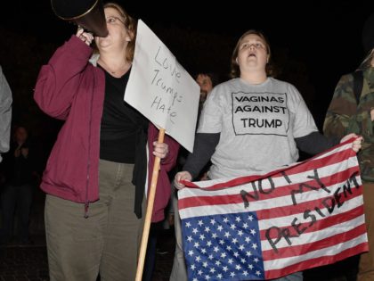 Vaginas against Trump flag distress (Timothy D. Easley / Associated Press)